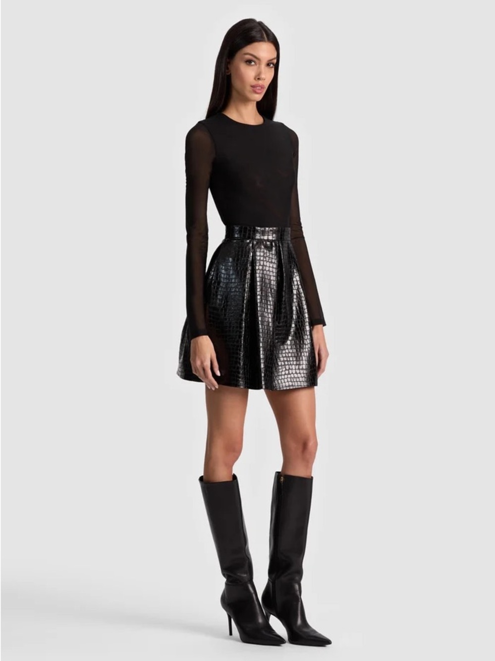 Alice+Olivia CHARA VEGAN MINI DRESS Size 2